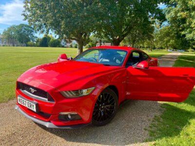 FORD MUSTANG GT ENGINE SIZE 5.0 Litres FUEL PETROL BODY 2 DOOR COUPE TRANSMISSION MANUAL SEATS 4 COLOUR RED REG DATE 02/09/2017 42000 Miles KE67 ERY