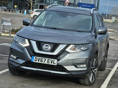 NISSAN X-TRAIL TEKNA DCI 4X4 ENGINE SIZE 1.6 Litres FUEL DIESEL BODY 5 DOOR ESTATE TRANSMISSION MANUAL SEATS 7 COLOUR GREY REG DATE 30/09/2017 90000 Miles DV67 EVL