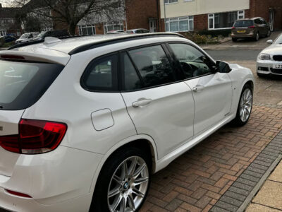 BMW X1 SDRIVE 18D M SPORT AUTO ENGINE SIZE 2.0 Litres FUEL DIESEL BODY 5 DOOR ESTATE TRANSMISSION AUTOMATIC SEATS 5 COLOUR WHITE REG DATE 09/09/2013 76200 Miles FX63 WBM