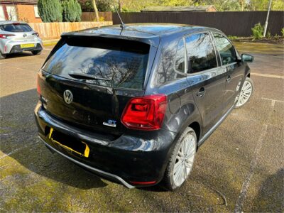 VOLKSWAGEN POLO BLUEGT ENGINE SIZE 1.4 Litres FUEL PETROL BODY 5 DOOR HATCHBACK TRANSMISSION MANUAL SEATS 5 COLOUR BLACK REG DATE 12/12/2015 48000 miles KP65XLF