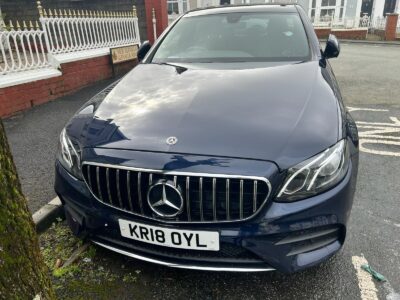 MERCEDES-BENZ MODEL E 220 D AMG LINE PREM 4MATIC A ENGINE CC 1950 cc ENGINE SIZE 2.0 Litres FUEL DIESEL BODY 4 DOOR SALOON TRANSMISSION AUTOMATIC SEATS 5 COLOUR BLUE REG DATE 30/05/2018 42,450 miles KR18 OYL