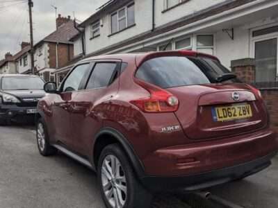 NISSAN JUKE TEKNA CVT ENGINE SIZE 1.6 Litres FUEL PETROL BODY 5 DOOR HATCHBACK TRANSMISSION CVT SEATS 5 COLOUR RED REG DATE 31/01/2013 68,265 Miles  LD62 ZBV