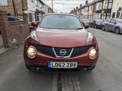 NISSAN JUKE TEKNA CVT ENGINE SIZE 1.6 Litres FUEL PETROL BODY 5 DOOR HATCHBACK TRANSMISSION CVT SEATS 5 COLOUR RED REG DATE 31/01/2013 68,265 Miles  LD62 ZBV