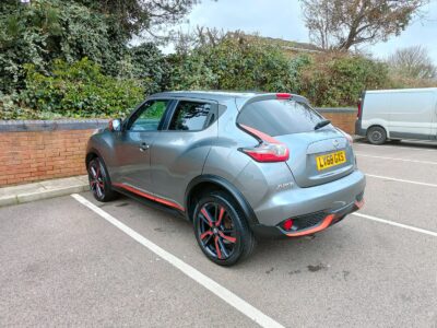 NISSAN MODEL JUKE TEKNA CVT ENGINE CC 1598 cc ENGINE SIZE 1.6 Litres FUEL PETROL BODY 5 DOOR HATCHBACK TRANSMISSION CVT SEATS 5 COLOUR GREY REG DATE 22/12/2018 32,345 miles LV68GXS