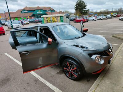 NISSAN MODEL JUKE TEKNA CVT ENGINE CC 1598 cc ENGINE SIZE 1.6 Litres FUEL PETROL BODY 5 DOOR HATCHBACK TRANSMISSION CVT SEATS 5 COLOUR GREY REG DATE 22/12/2018 32,345 miles LV68GXS