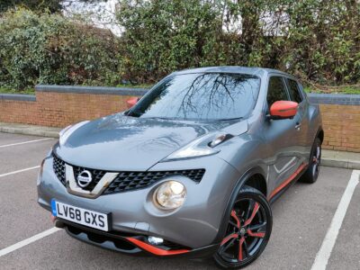 NISSAN MODEL JUKE TEKNA CVT ENGINE CC 1598 cc ENGINE SIZE 1.6 Litres FUEL PETROL BODY 5 DOOR HATCHBACK TRANSMISSION CVT SEATS 5 COLOUR GREY REG DATE 22/12/2018 32,345 miles LV68GXS