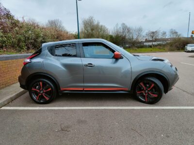 NISSAN MODEL JUKE TEKNA CVT ENGINE CC 1598 cc ENGINE SIZE 1.6 Litres FUEL PETROL BODY 5 DOOR HATCHBACK TRANSMISSION CVT SEATS 5 COLOUR GREY REG DATE 22/12/2018 32,345 miles LV68GXS