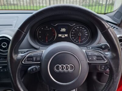 AUDI A3 SPORT TFSI S-A ENGINE SIZE 1.4 Litres FUEL PETROL BODY 4 DOOR SALOON TRANSMISSION SEMI AUTO SEATS 5 COLOUR RED REG DATE 17/09/2013 67300 Miles OU63 VHR