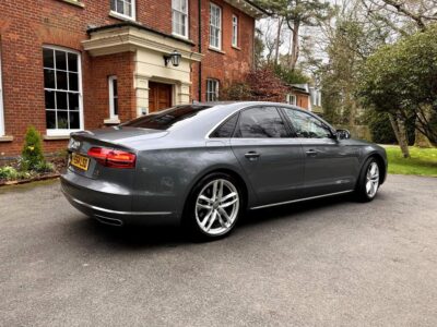 AUDI A8 SPORT EXEC TDI QUATTRO ENGINE SIZE 4.2 Litres FUEL DIESEL BODY 4 DOOR SALOON TRANSMISSION AUTOMATIC SEATS 5 COLOUR GREY REG DATE 17/09/2014 95000 Miles PE64 LSD