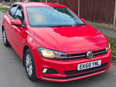 VOLKSWAGEN POLO SE  ENGINE SIZE 1.0 Litres FUEL PETROL BODY 5 DOOR HATCHBACK TRANSMISSION MANUAL SEATS 5 COLOUR RED REG DATE 27/09/2018  49,800 Miles   EK68 YML