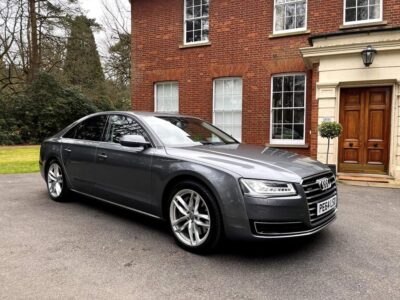 AUDI A8 SPORT EXEC TDI QUATTRO ENGINE SIZE 4.2 Litres FUEL DIESEL BODY 4 DOOR SALOON TRANSMISSION AUTOMATIC SEATS 5 COLOUR GREY REG DATE 17/09/2014 95000 Miles PE64 LSD