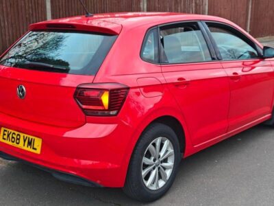 VOLKSWAGEN POLO SE  ENGINE SIZE 1.0 Litres FUEL PETROL BODY 5 DOOR HATCHBACK TRANSMISSION MANUAL SEATS 5 COLOUR RED REG DATE 27/09/2018  49,800 Miles   EK68 YML