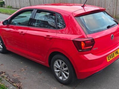 VOLKSWAGEN POLO SE  ENGINE SIZE 1.0 Litres FUEL PETROL BODY 5 DOOR HATCHBACK TRANSMISSION MANUAL SEATS 5 COLOUR RED REG DATE 27/09/2018  49,800 Miles   EK68 YML