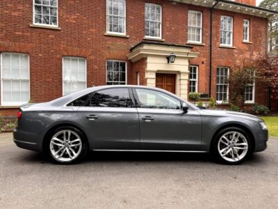 AUDI A8 SPORT EXEC TDI QUATTRO ENGINE SIZE 4.2 Litres FUEL DIESEL BODY 4 DOOR SALOON TRANSMISSION AUTOMATIC SEATS 5 COLOUR GREY REG DATE 17/09/2014 95000 Miles PE64 LSD