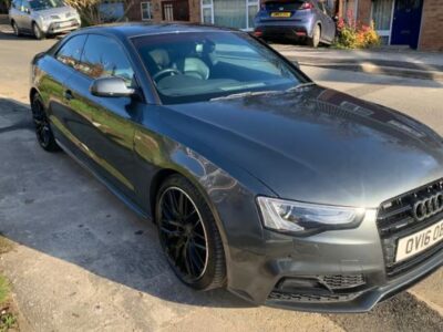 AUDI A5 S LINE BLK ED + TDI QUAT SA ENGINE SIZE 3.0 Litres FUEL DIESEL BODY 2 DOOR COUPE TRANSMISSION SEMI AUTO SEATS 4 COLOUR GREY REG DATE 31/05/2016 72000 Miles OV16 OBL