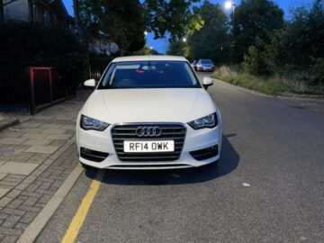 AUDI A3 SPORT TDI ENGINE SIZE 2.0 Litres FUEL DIESEL BODY 5 DOOR HATCHBACK TRANSMISSION MANUAL SEATS 5 COLOUR WHITE REG DATE 15/08/2014 77000 Miles RF14OWK