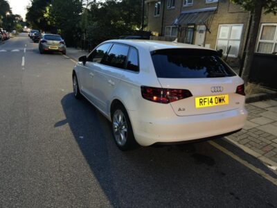 AUDI A3 SPORT TDI ENGINE SIZE 2.0 Litres FUEL DIESEL BODY 5 DOOR HATCHBACK TRANSMISSION MANUAL SEATS 5 COLOUR WHITE REG DATE 15/08/2014 77000 Miles RF14OWK