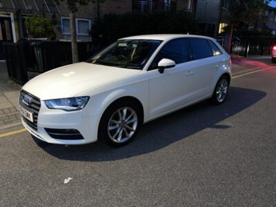 AUDI A3 SPORT TDI ENGINE SIZE 2.0 Litres FUEL DIESEL BODY 5 DOOR HATCHBACK TRANSMISSION MANUAL SEATS 5 COLOUR WHITE REG DATE 15/08/2014 77000 Miles RF14OWK