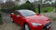 TESLA MODEL S FUEL ELECTRIC BODY 5 DOOR HATCHBACK TRANSMISSION AUTOMATIC SEATS 5 COLOUR RED REG DATE 30/09/2014 105000 miles RK64UYT