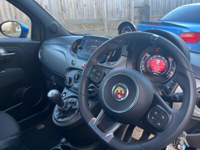 ABARTH F595C ENGINE SIZE 1.4 Litres FUEL PETROL BODY 3 DOOR CONVERTIBLE TRANSMISSION MANUAL SEATS 4 COLOUR GREY REG DATE 29/10/2021 8400 Miles RO71 WVX