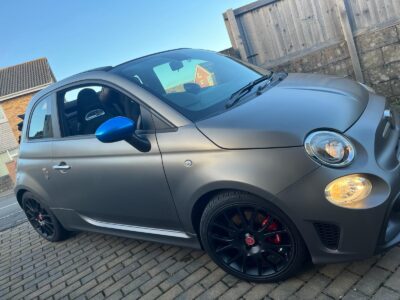 ABARTH F595C ENGINE SIZE 1.4 Litres FUEL PETROL BODY 3 DOOR CONVERTIBLE TRANSMISSION MANUAL SEATS 4 COLOUR GREY REG DATE 29/10/2021 8400 Miles RO71 WVX