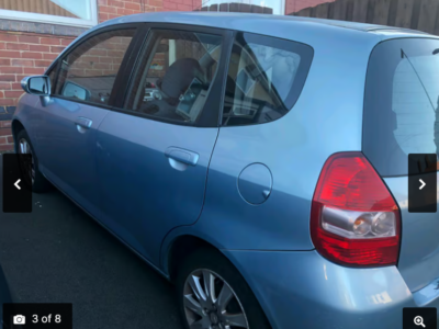 HONDA JAZZ SE ENGINE SIZE 1.4 Litres FUEL PETROL BODY 5 DOOR HATCHBACK TRANSMISSION MANUAL SEATS 5 COLOUR BLUE REG DATE 28/01/2005 62000 Miles YM54KMV