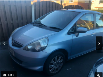 HONDA JAZZ SE ENGINE SIZE 1.4 Litres FUEL PETROL BODY 5 DOOR HATCHBACK TRANSMISSION MANUAL SEATS 5 COLOUR BLUE REG DATE 28/01/2005 62000 Miles YM54KMV