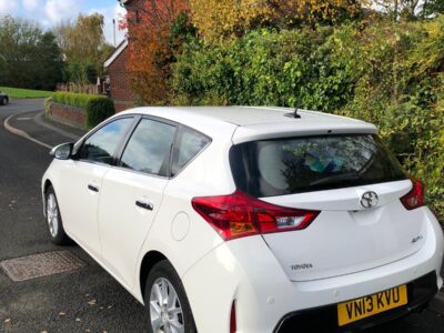 TOYOTA MODEL AURIS ICON VALVE MATIC ENGINE SIZE 1.6 Litres FUEL PETROL BODY 5 DOOR HATCHBACK TRANSMISSION MANUAL SEATS 5 COLOUR WHITE REG DATE 31/05/2013 Mileage 70000 VN13 KVU