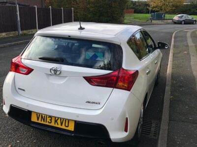 TOYOTA MODEL AURIS ICON VALVE MATIC ENGINE SIZE 1.6 Litres FUEL PETROL BODY 5 DOOR HATCHBACK TRANSMISSION MANUAL SEATS 5 COLOUR WHITE REG DATE 31/05/2013 Mileage 70000 VN13 KVU