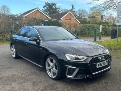 AUDI A4 S LINE 35 TDI S-A ENGINE SIZE 2.0 Litres FUEL DIESEL BODY 4 DOOR SALOON TRANSMISSION SEMI AUTO SEATS 5 COLOUR BLACK REG DATE 14/02/2020 41000 Miles WM69GZA