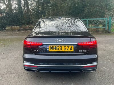 AUDI A4 S LINE 35 TDI S-A ENGINE SIZE 2.0 Litres FUEL DIESEL BODY 4 DOOR SALOON TRANSMISSION SEMI AUTO SEATS 5 COLOUR BLACK REG DATE 14/02/2020 41000 Miles WM69GZA