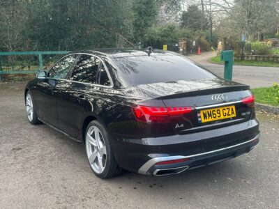 AUDI A4 S LINE 35 TDI S-A ENGINE SIZE 2.0 Litres FUEL DIESEL BODY 4 DOOR SALOON TRANSMISSION SEMI AUTO SEATS 5 COLOUR BLACK REG DATE 14/02/2020 41000 Miles WM69GZA