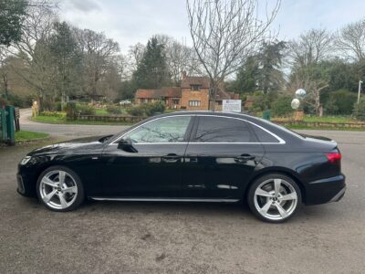 AUDI A4 S LINE 35 TDI S-A ENGINE SIZE 2.0 Litres FUEL DIESEL BODY 4 DOOR SALOON TRANSMISSION SEMI AUTO SEATS 5 COLOUR BLACK REG DATE 14/02/2020 41000 Miles WM69GZA