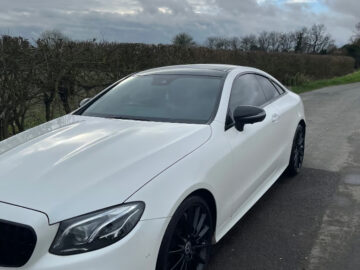 MERCEDES-BENZ, E 300, AMG LINE, PREMIUM +, AUTO, ENGINE SIZE 2.0 Litres FUEL PETROL BODY 2 DOOR COUPE TRANSMISSION AUTOMATIC SEATS 4 COLOUR WHITE REG DATE 11/10/2018 Lincolnshire, X27MBM