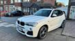 BMW X3 X DRIVE 20D M SPORT ENGINE SIZE 2.0 Litres FUEL DIESEL BODY 5 DOOR ESTATE TRANSMISSION MANUAL SEATS 5 COLOUR WHITE REG DATE 17/11/2014 185000 Miles KM64 YXB