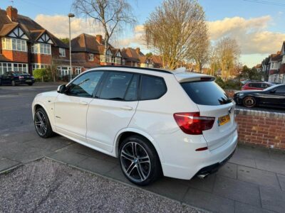 BMW X3 X DRIVE 20D M SPORT ENGINE SIZE 2.0 Litres FUEL DIESEL BODY 5 DOOR ESTATE TRANSMISSION MANUAL SEATS 5 COLOUR WHITE REG DATE 17/11/2014 185000 Miles KM64 YXB