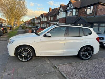 BMW X3 X DRIVE 20D M SPORT ENGINE SIZE 2.0 Litres FUEL DIESEL BODY 5 DOOR ESTATE TRANSMISSION MANUAL SEATS 5 COLOUR WHITE REG DATE 17/11/2014 185000 Miles KM64 YXB