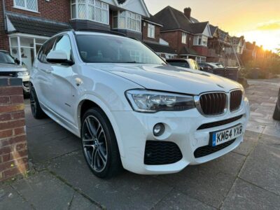 BMW X3 X DRIVE 20D M SPORT ENGINE SIZE 2.0 Litres FUEL DIESEL BODY 5 DOOR ESTATE TRANSMISSION MANUAL SEATS 5 COLOUR WHITE REG DATE 17/11/2014 185000 Miles KM64 YXB