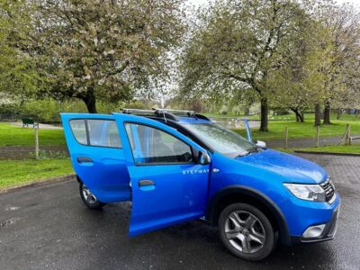 DACIA SANDERO STEPWAY COMFORT TCE ENGINE SIZE 0.9 Litres FUEL PETROL BODY 5 DOOR HATCHBACK TRANSMISSION MANUAL SEATS 5 COLOUR BLUE REG DATE 31/12/2018 50500 Miles SD68VFE