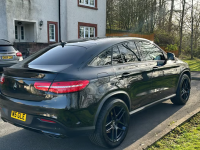 MERCEDES-BENZ AMG GLE 43 4MATIC A MERCEDES-BENZ AMG GLE 43 4MATIC ENGINE SIZE 3.0 Litres FUEL PETROL BODY 4 DOOR COUPE TRANSMISSION AUTOMATIC SEATS 5 COLOUR BLACK REG DATE 27/01/2017 65110 Miles BLACK LY66 UHR