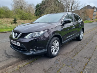 NISSAN QASHQAI ACENTA PREMIUM DCI ENGINE SIZE 1.5 Litres FUEL DIESEL BODY 5 DOOR HATCH BACK TRANSMISSION MANUAL SEATS 5 COLOUR BLACK REG DATE 23/06/2014 74177 Miles KW14 XRJ