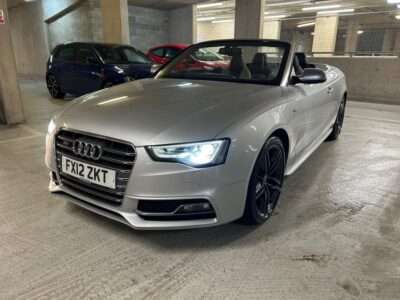 AUDI A5 S5 TFSI QUATTRO AUTO ENGINE SIZE 3.0 Litres FUEL PETROL BODY 2 DOOR CONVERTIBLE TRANSMISSION AUTOMATIC SEATS 4 COLOUR SILVER REG DATE 15/03/2012 83000 miles FX12 ZKT