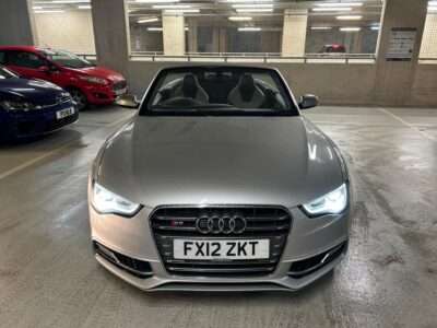 AUDI A5 S5 TFSI QUATTRO AUTO ENGINE SIZE 3.0 Litres FUEL PETROL BODY 2 DOOR CONVERTIBLE TRANSMISSION AUTOMATIC SEATS 4 COLOUR SILVER REG DATE 15/03/2012 83000 miles FX12 ZKT