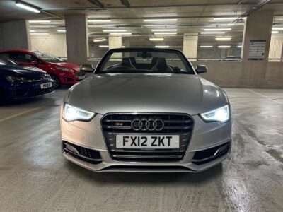 AUDI A5 S5 TFSI QUATTRO AUTO ENGINE SIZE 3.0 Litres FUEL PETROL BODY 2 DOOR CONVERTIBLE TRANSMISSION AUTOMATIC SEATS 4 COLOUR SILVER REG DATE 15/03/2012 83000 miles FX12 ZKT