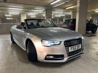 AUDI A5 S5 TFSI QUATTRO AUTO ENGINE SIZE 3.0 Litres FUEL PETROL BODY 2 DOOR CONVERTIBLE TRANSMISSION AUTOMATIC SEATS 4 COLOUR SILVER REG DATE 15/03/2012 83000 miles FX12 ZKT