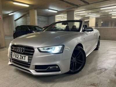 AUDI A5 S5 TFSI QUATTRO AUTO ENGINE SIZE 3.0 Litres FUEL PETROL BODY 2 DOOR CONVERTIBLE TRANSMISSION AUTOMATIC SEATS 4 COLOUR SILVER REG DATE 15/03/2012 83000 miles FX12 ZKT