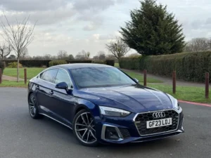 AUDI A5 S LINE 35 TFSI MHEV S-A ENGINE SIZE 2.0 Litres FUEL PETROL BODY 5 DOOR HATCHBACK TRANSMISSION SEMI AUTO SEATS 5 COLOUR BLUE REG DATE 04/04/2023 8,000 Miles  GF23 LDJ