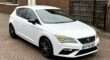 SEAT LEON CUPRA 290 TSI S-A ENGINE SIZE 2.0 Litres FUEL PETROL BODY 5 DOOR HATCHBACK TRANSMISSION SEMI AUTO SEATS 5 COLOUR WHITE REG DATE 11/09/2020 38600 Miles HY70 GMZ