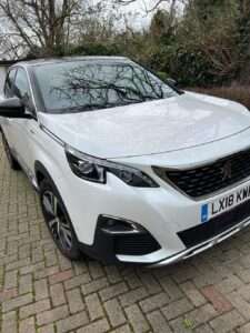 PEUGEOT 3008 GT LINE 1.2 Litres  S/S WHITE LX18 KWK 2018 SUV  66,700 miles MANUAL PETROL Kent