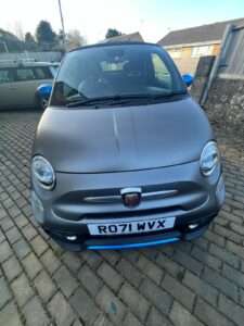 ABARTH F595C ENGINE SIZE 1.4 Litres FUEL PETROL BODY 3 DOOR CONVERTIBLE TRANSMISSION MANUAL SEATS 4 COLOUR GREY REG DATE 29/10/2021 8,400 Miles  RO71 WVX